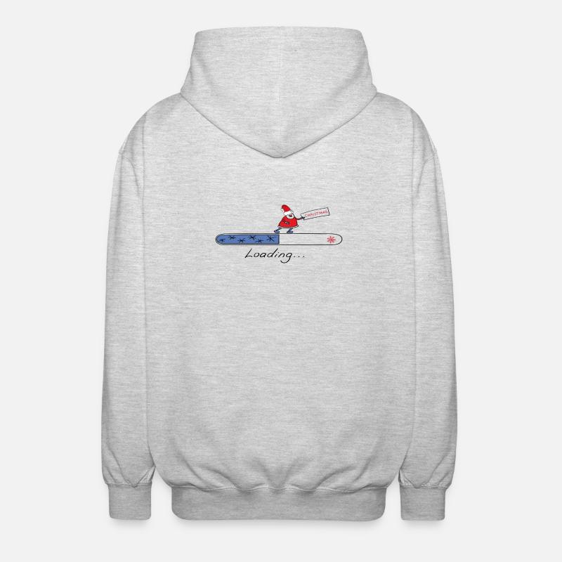 Christmas Loading - Unisex Hooded Jacket - light heather grey