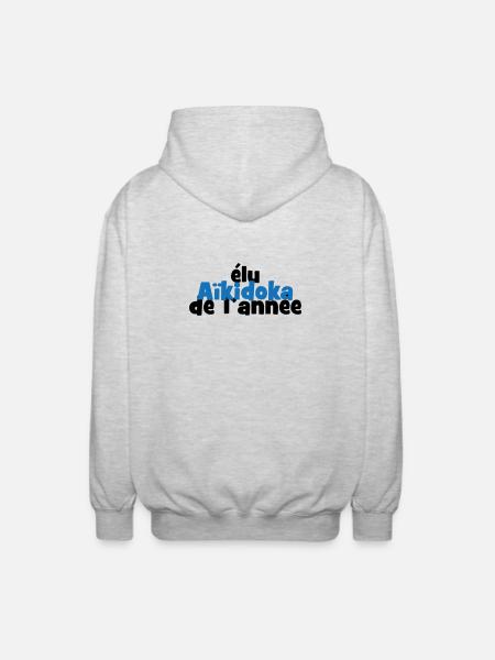 Aikido - Martial Art - Aikido - Unisex Hooded Jacket - light heather grey
