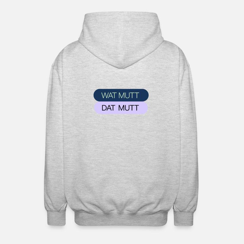 WAT MUTT - DAT MUTT - Unisex Kapuzenjacke - Hellgrau meliert