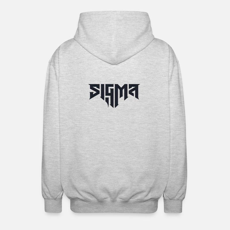 Sigma-Glyphen in schwieriger Typografie - Unisex Kapuzenjacke - Hellgrau meliert