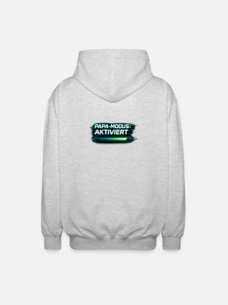 Mode Papa activé – Cadeau pour Papa - Veste à capuche unisexe - gris clair chiné