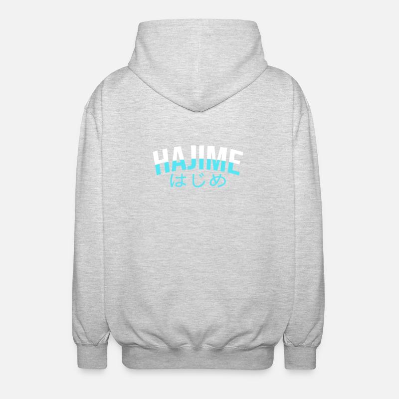 Judo Hajime - Unisex Kapuzenjacke - Hellgrau meliert