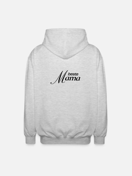 Beste Mama - Unisex Kapuzenjacke - Hellgrau meliert