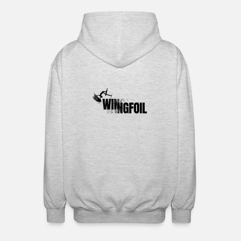 LETTRAGE EN AILE - Veste à capuche unisexe - gris clair chiné