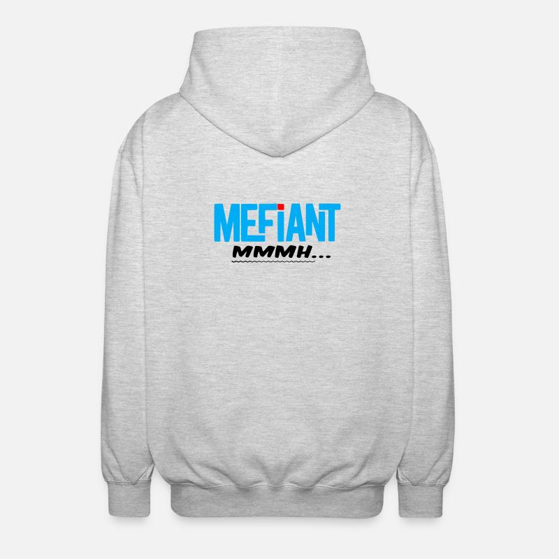 Méfiant - Veste à capuche unisexe - gris clair chiné