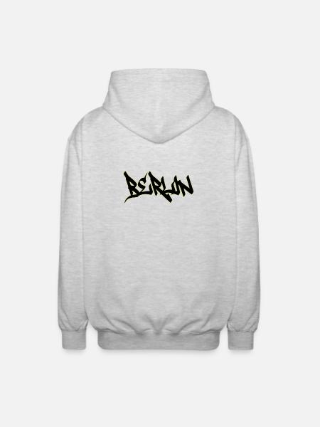 Berlin Graffiti - Unisex Kapuzenjacke - Hellgrau meliert
