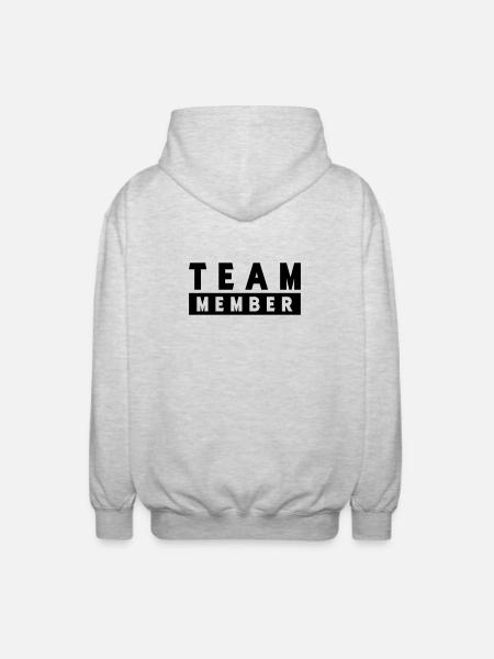 team_member- - Unisex Hooded Jacket - light heather grey