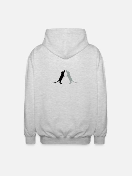 Ratten - Unisex Kapuzenjacke - Hellgrau meliert