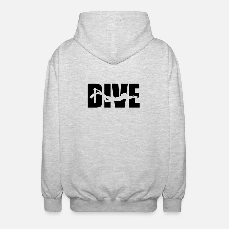 Dive - Unisex Kapuzenjacke - Hellgrau meliert