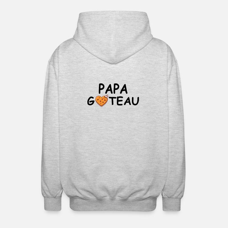 Daddy Cake - Papa Kitchen Gift - Unisex Hooded Jacket - light heather grey