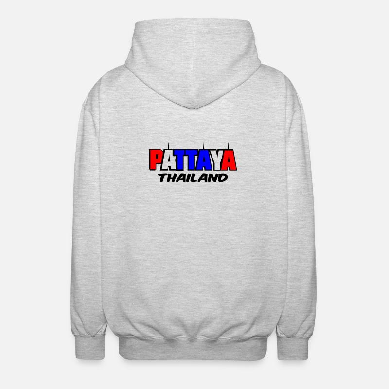 Pattaya Thailand - Unisex Kapuzenjacke - Hellgrau meliert