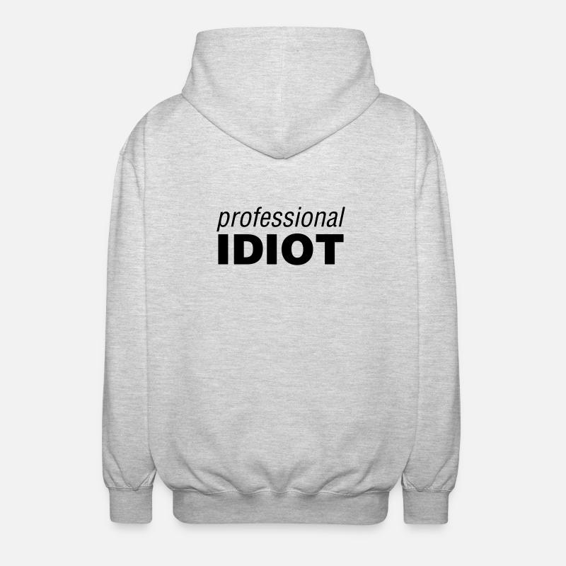 Professional Idiot - Unisex Hooded Jacket - light heather grey