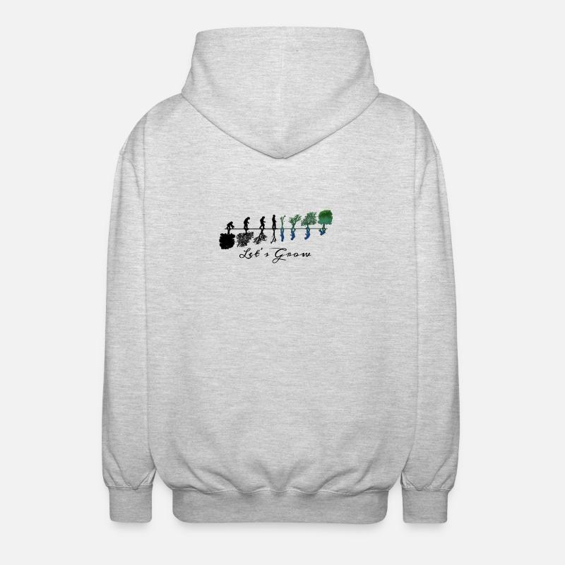 Lassen Sie uns wachsen - Unisex Kapuzenjacke - Hellgrau meliert