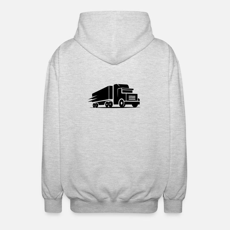 Logo du camion - Veste à capuche unisexe - gris clair chiné