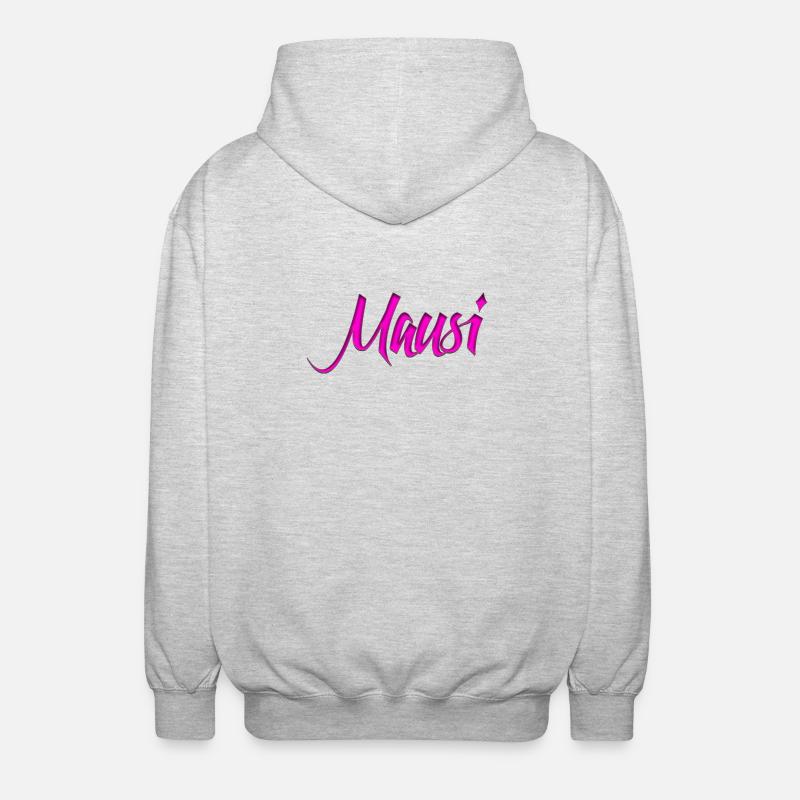 Mausi_Spruch - Veste à capuche unisexe - gris clair chiné