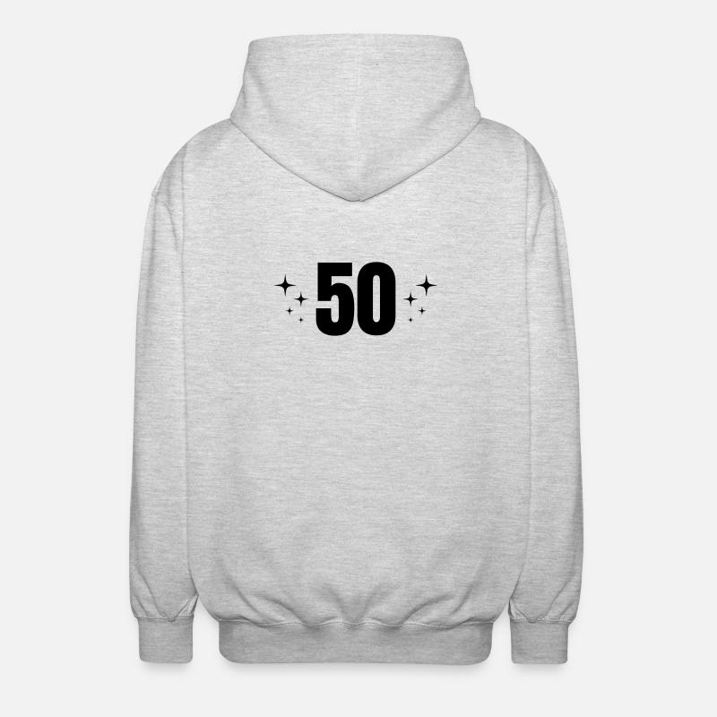 50 Jahre - Jubiläum - Geschenkidee - Unisex Kapuzenjacke - Hellgrau meliert
