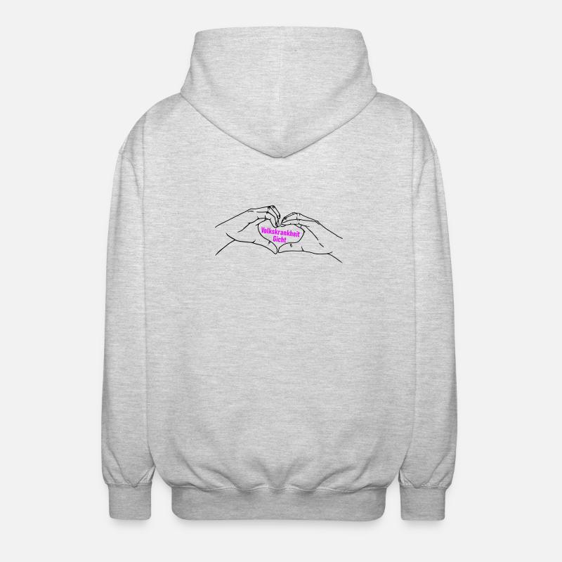 Herz Symbol Gicht - Unisex Kapuzenjacke - Hellgrau meliert