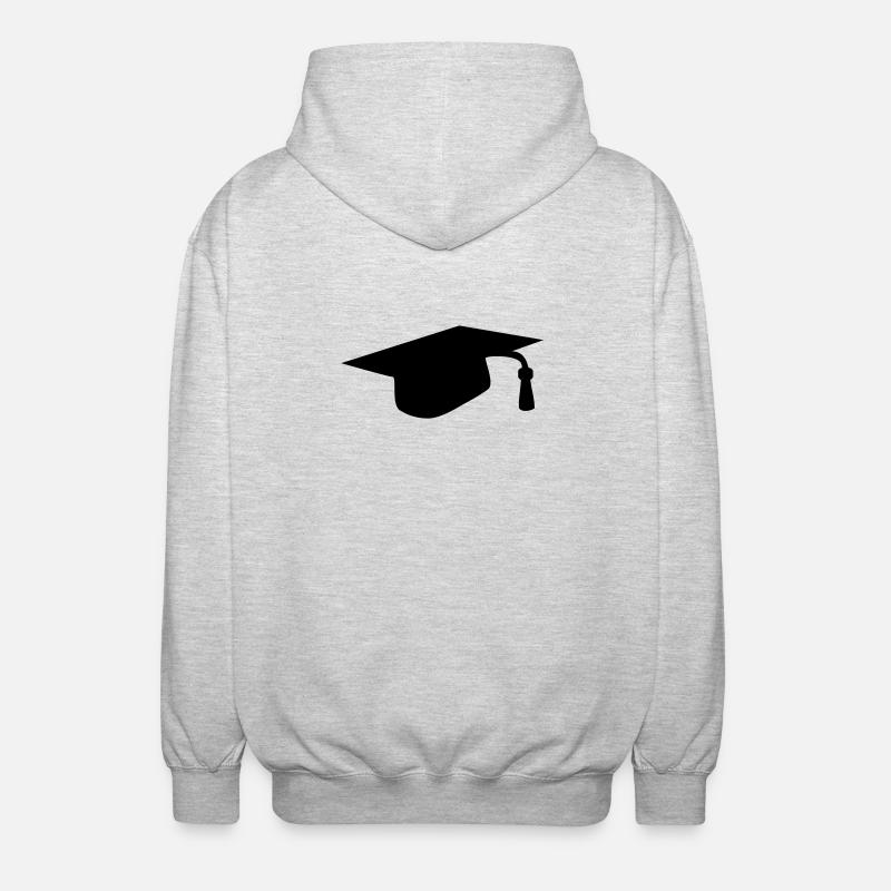 Casquette de remise des diplômes - Veste à capuche unisexe - gris clair chiné