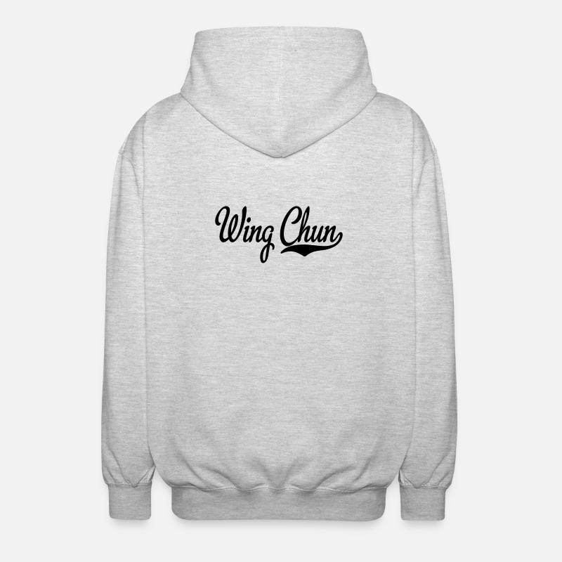 2541614 15440069 wing chun - Unisex Hooded Jacket - light heather grey