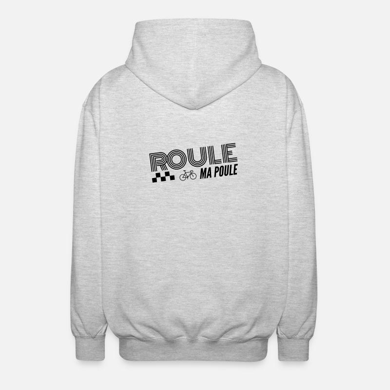 Roule ma poule / cyclisme  - Veste à capuche unisexe - gris clair chiné