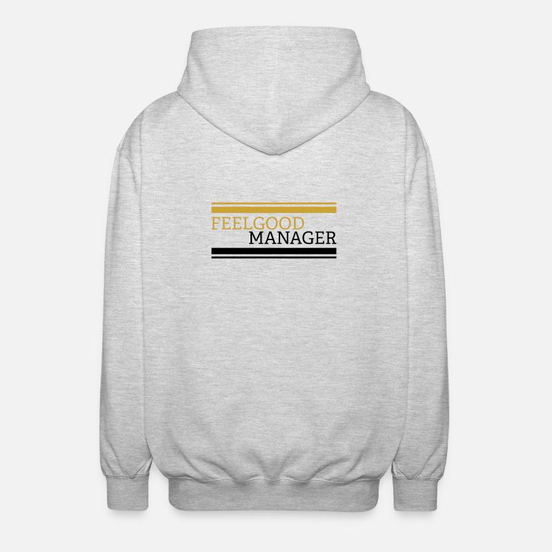 Feelgood manager white tshirt - Unisex Kapuzenjacke - Hellgrau meliert