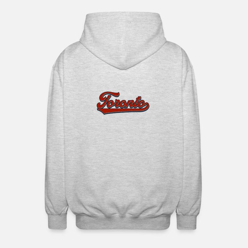 Script rétro de Toronto - Veste à capuche unisexe - gris clair chiné