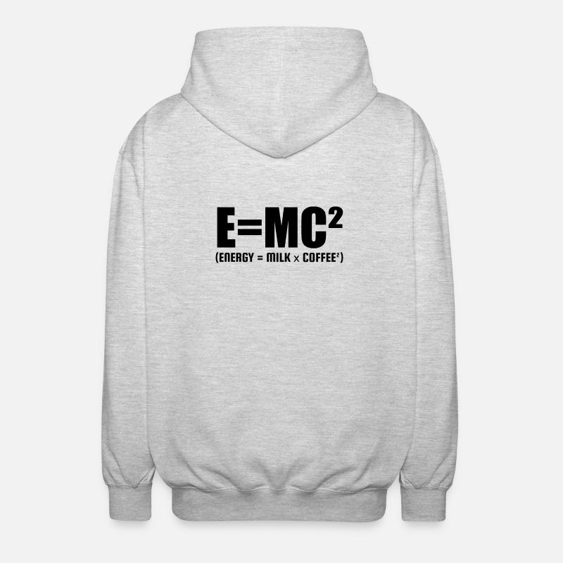 E=MC² (ENERGIE = MILCH x KAFFEE²) - Unisex Kapuzenjacke - Hellgrau meliert