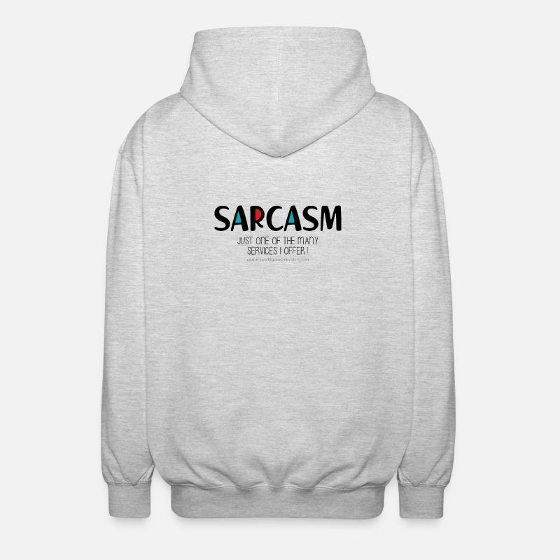 Sarkasmus - Unisex Kapuzenjacke - Hellgrau meliert