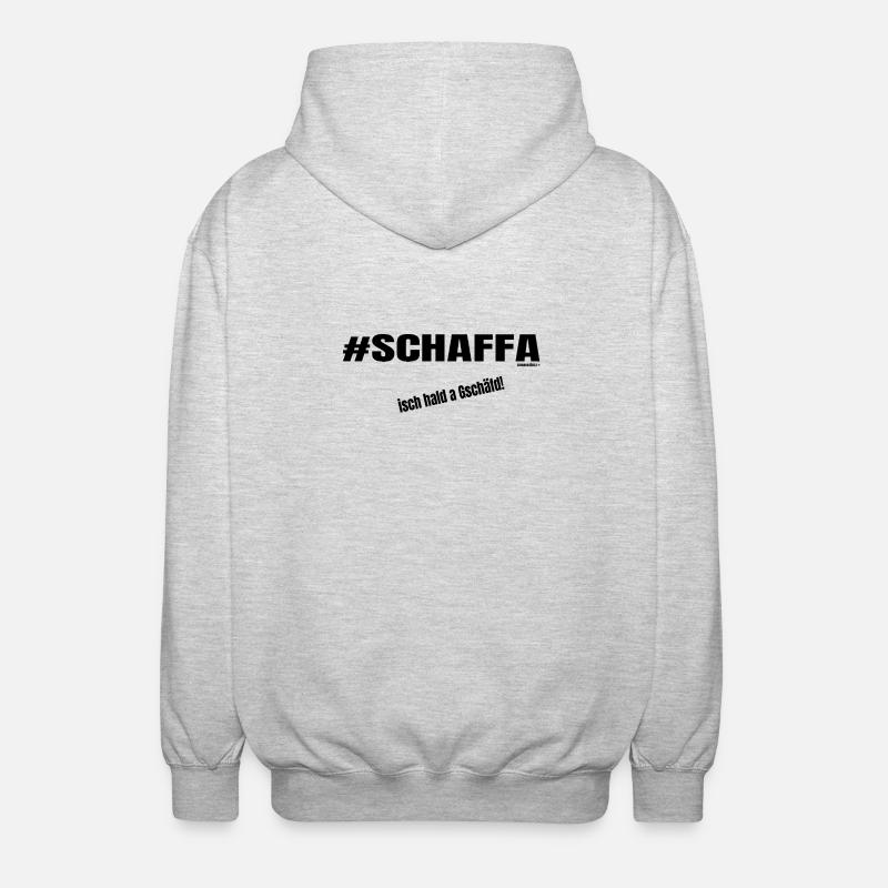 Work remains work - Unisex Hooded Jacket - light heather grey