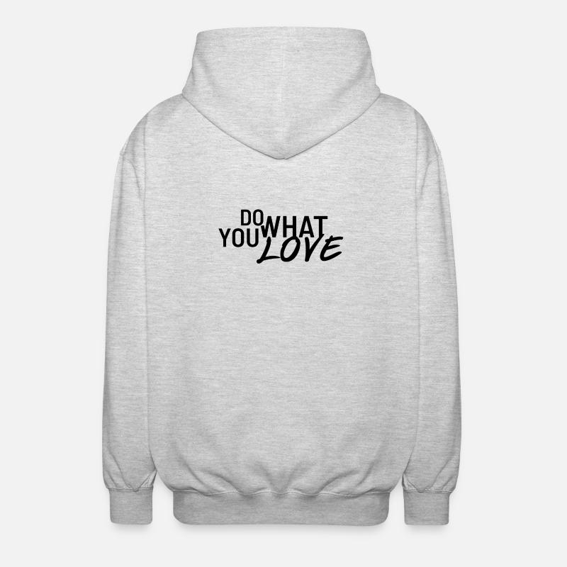 Faites ce que vous aimez - Veste à capuche unisexe - gris clair chiné