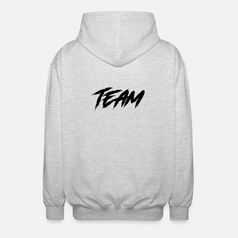 Team - Unisex Kapuzenjacke - Hellgrau meliert