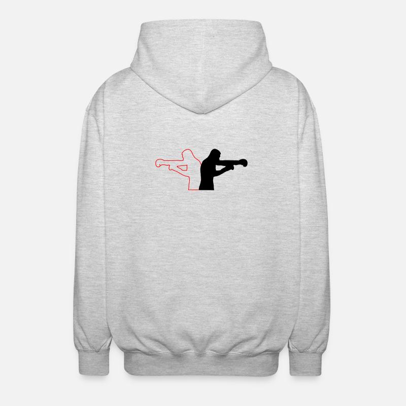 boxing - Unisex Hooded Jacket - light heather grey