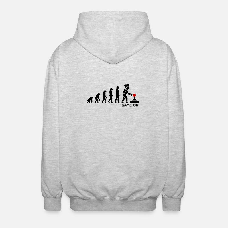 Évolution vers le look pixel gamer - Veste à capuche unisexe - gris clair chiné