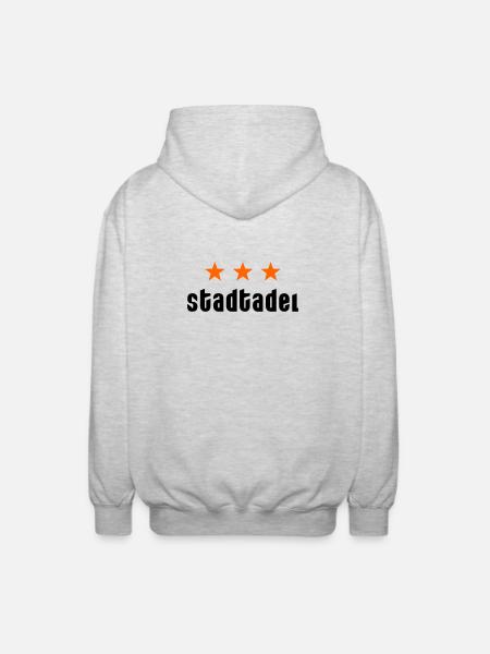 Stadtadel mit Sternen - Unisex Kapuzenjacke - Hellgrau meliert