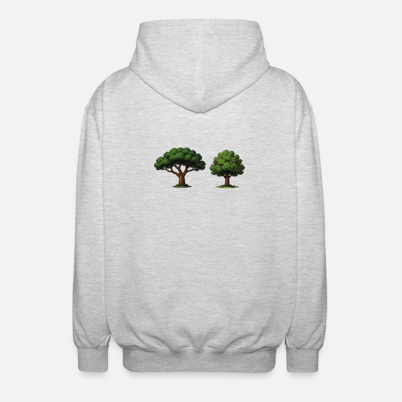 Tree duo apple tree in balance - Unisex Hooded Jacket - light heather grey