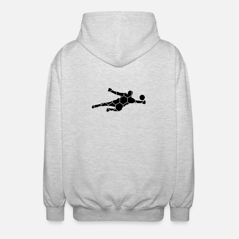 fussball_5 - Veste à capuche unisexe - gris clair chiné