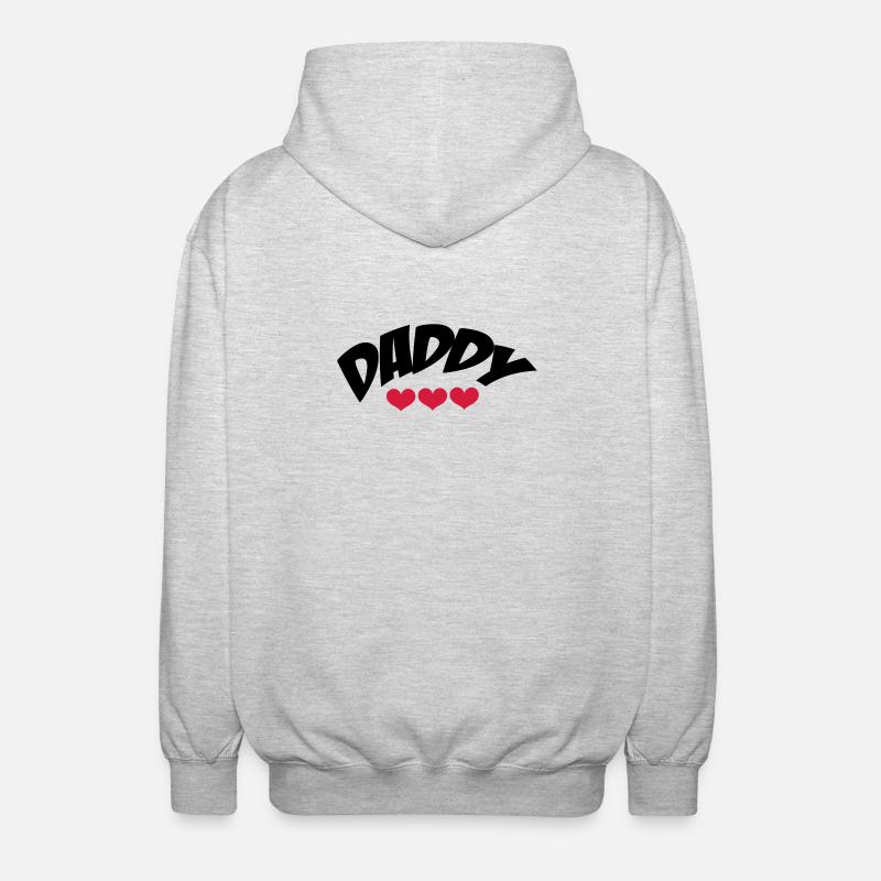 Daddy - Unisex Kapuzenjacke - Hellgrau meliert