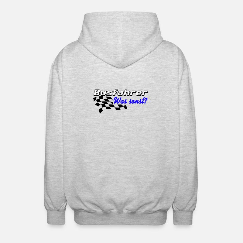 Bus driver , what else ? .......................... - Unisex Hooded Jacket - light heather grey