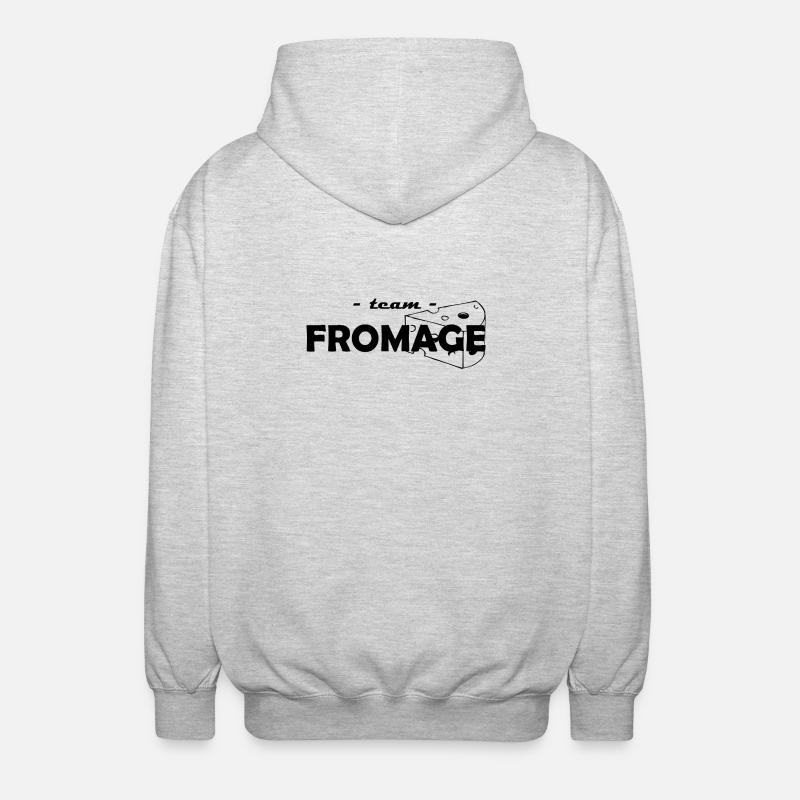 team fromage - Veste à capuche unisexe - gris clair chiné