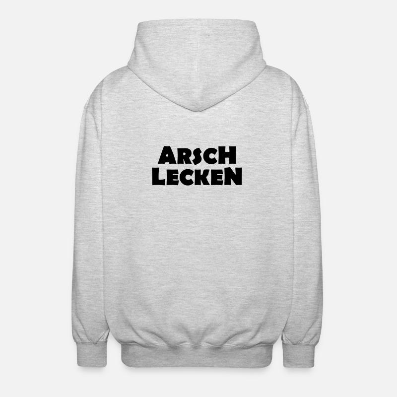 Léchage de cul - Veste à capuche unisexe - gris clair chiné