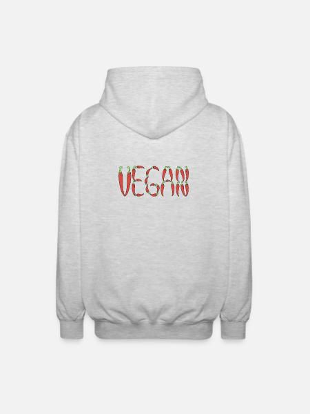 Vegan chilli - Unisex Hooded Jacket - light heather grey