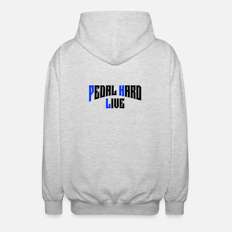 PEDAL HARD LIVE - Unisex Kapuzenjacke - Hellgrau meliert