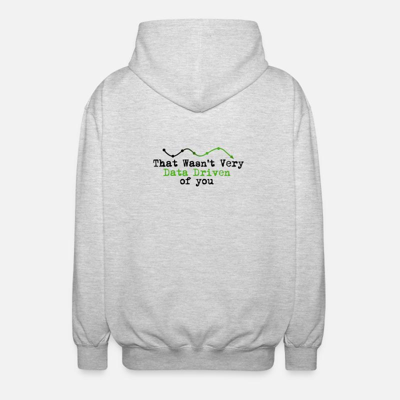 Data Driven Graphline Logo - Unisex Hooded Jacket - light heather grey