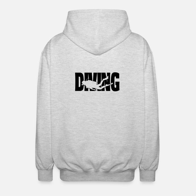 plongée II - Veste à capuche unisexe - gris clair chiné