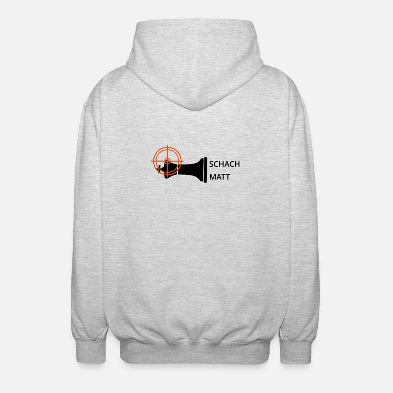 Schachmatt - Unisex Kapuzenjacke - Hellgrau meliert