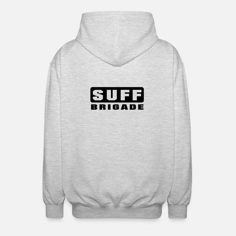 Suff Brigade - Unisex Kapuzenjacke - Hellgrau meliert