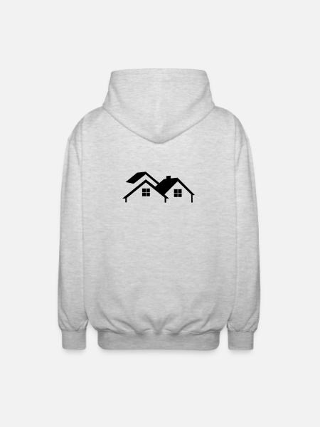 House logo simple - Unisex Hooded Jacket - light heather grey