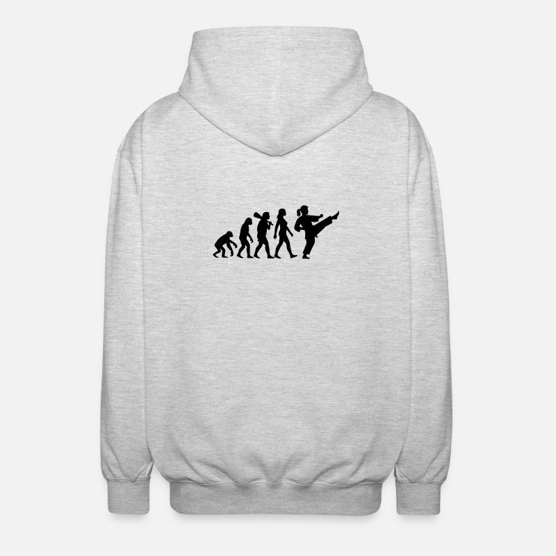 Karate Evolution - Unisex Kapuzenjacke - Hellgrau meliert