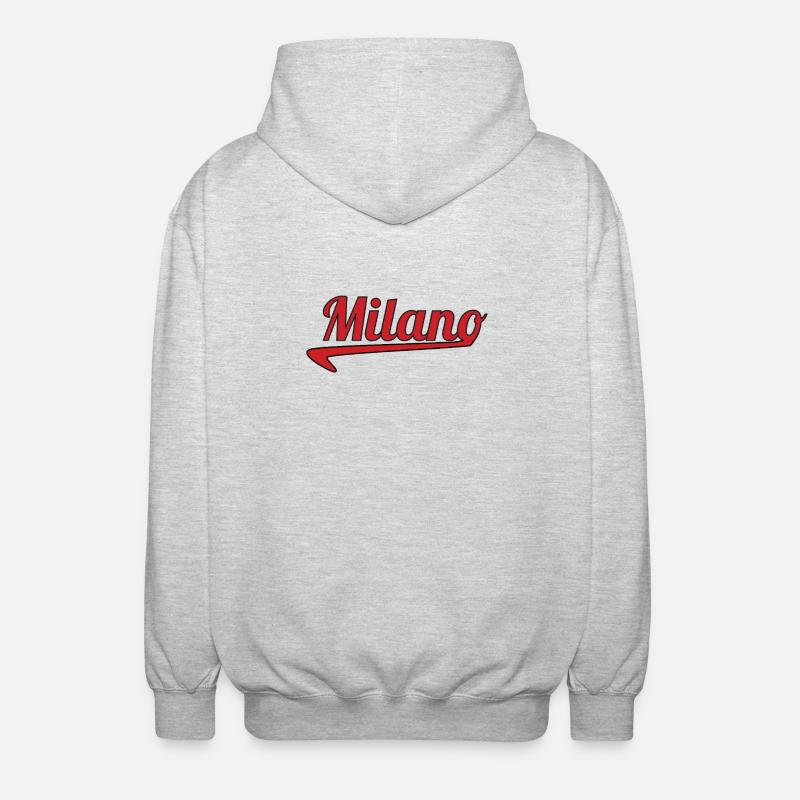 Milano Script Emblème Swoosh - Veste à capuche unisexe - gris clair chiné