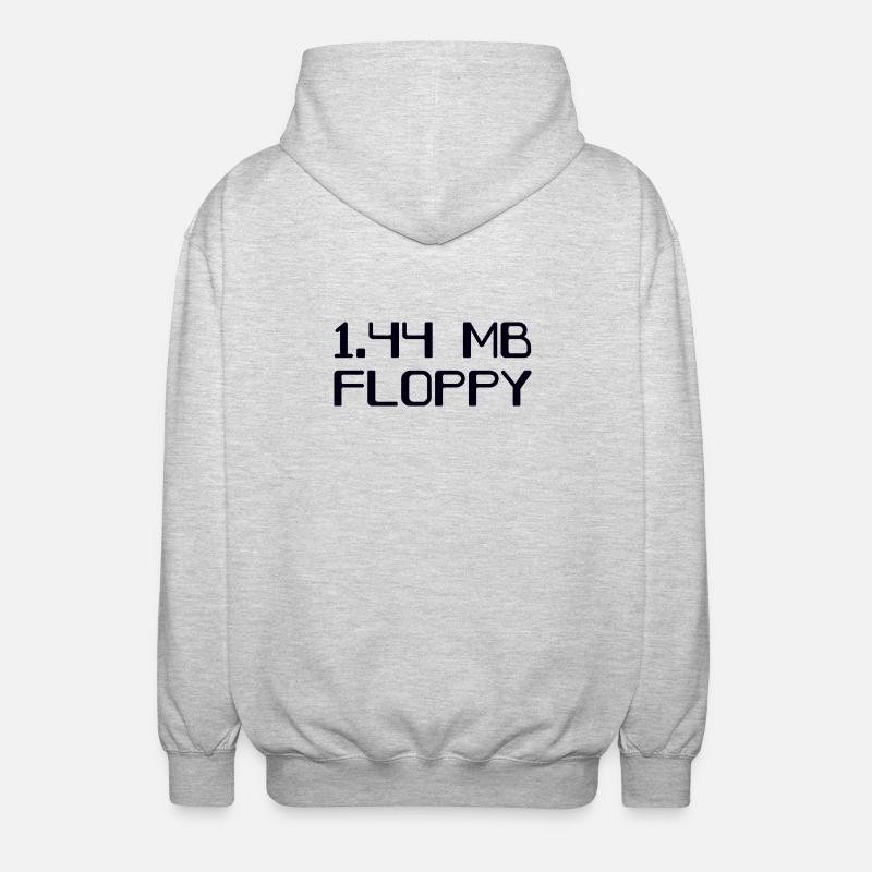 Floppy Disk 90s Storage - Unisex Hooded Jacket - light heather grey